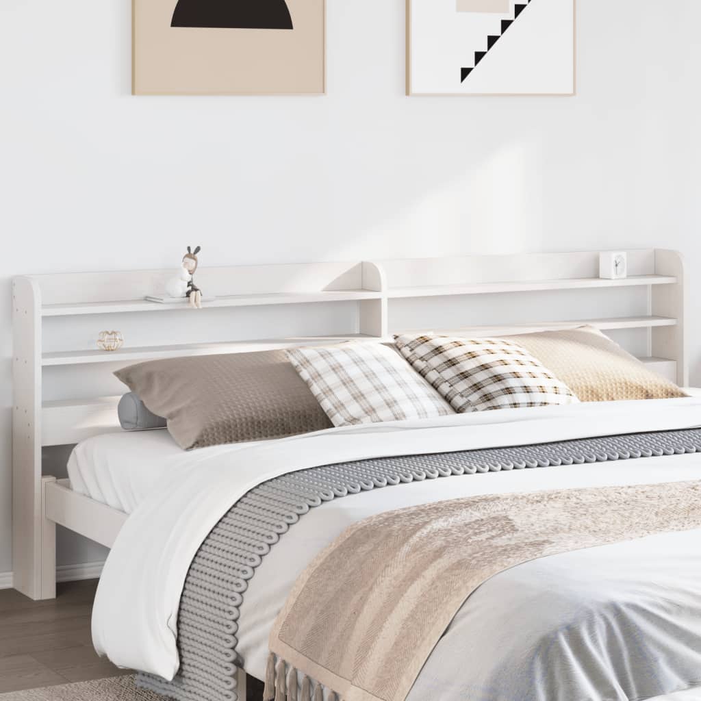 Tête De Lit Avec Étagères 135 Cm Bois Massif De Pin