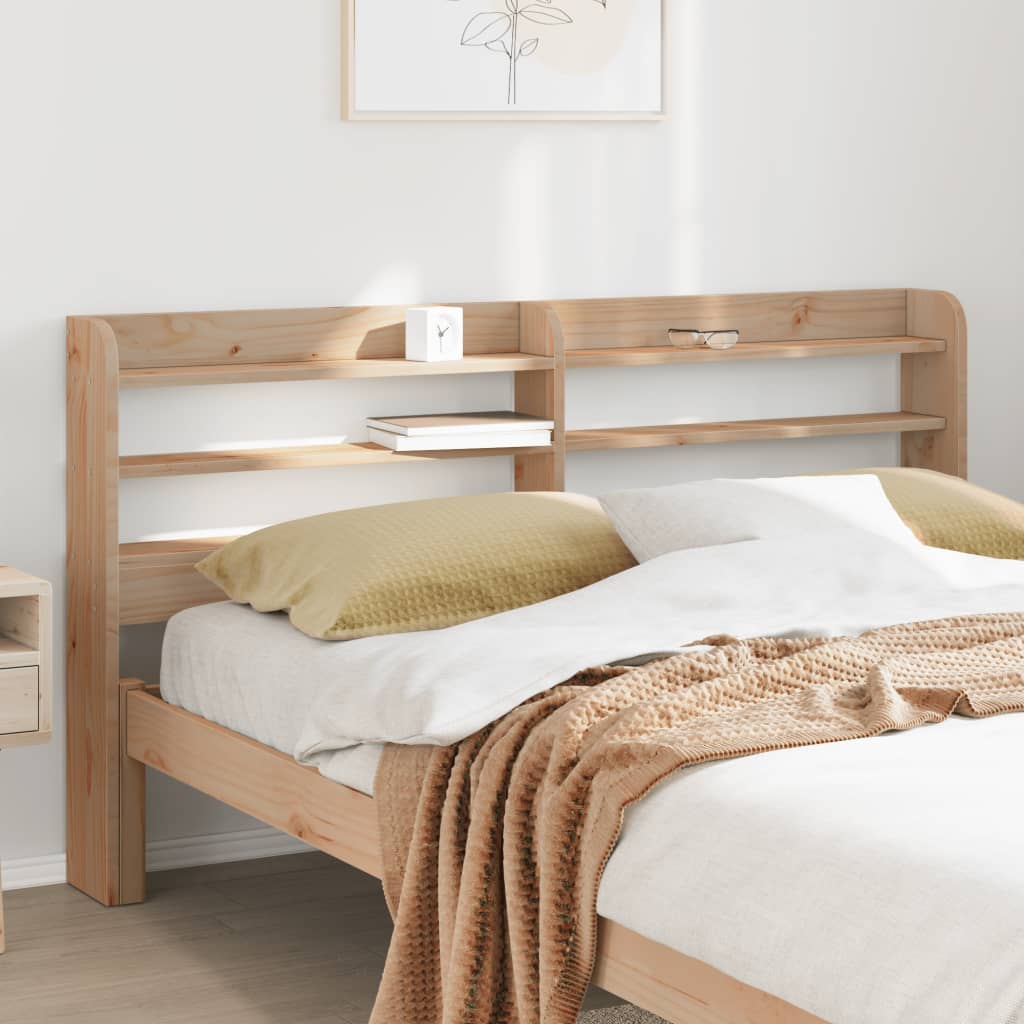 Tête De Lit Avec Étagères 135 Cm Bois Massif De Pin
