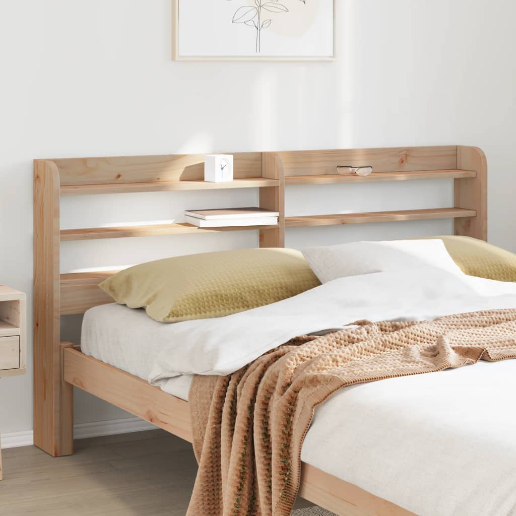 Tête De Lit Avec Étagères 135 Cm Bois Massif De Pin