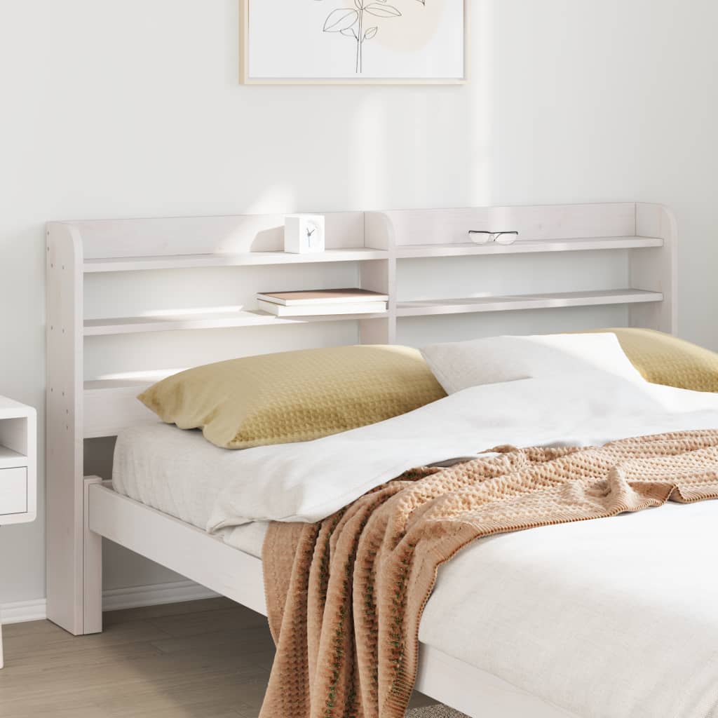 Tête De Lit Avec Étagères 135 Cm Bois Massif De Pin