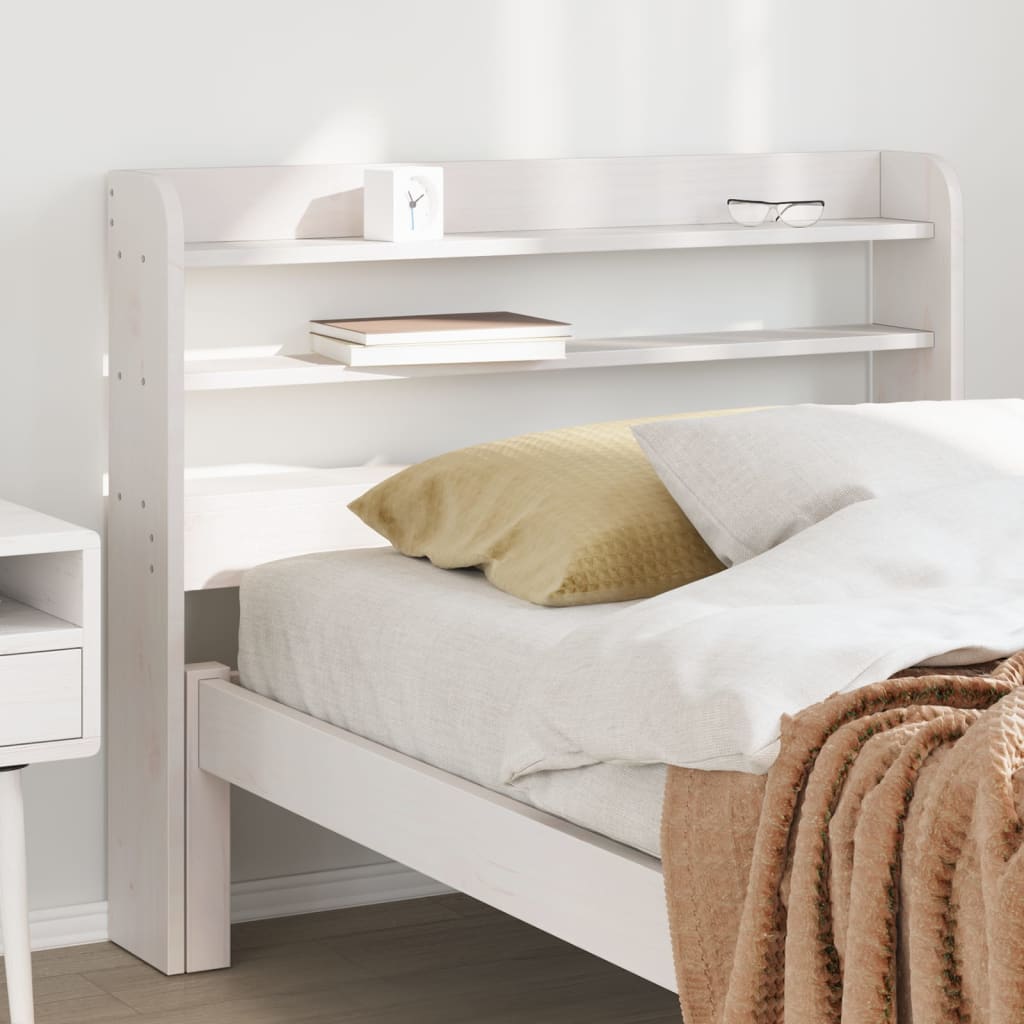 Tête De Lit Avec Étagères 135 Cm Bois Massif De Pin