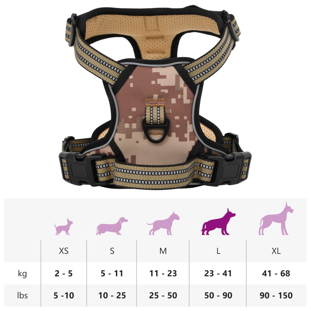 Vidax Harnais Pour Chien Avec Bandes Réféchissantes Régabes