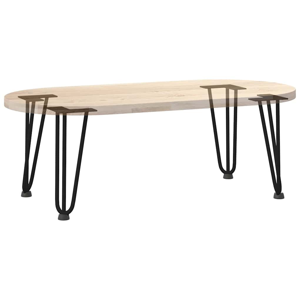 Pieds En Épingle À Cheveux Pour Table Basse 4 Pièces Acier Massif Noir