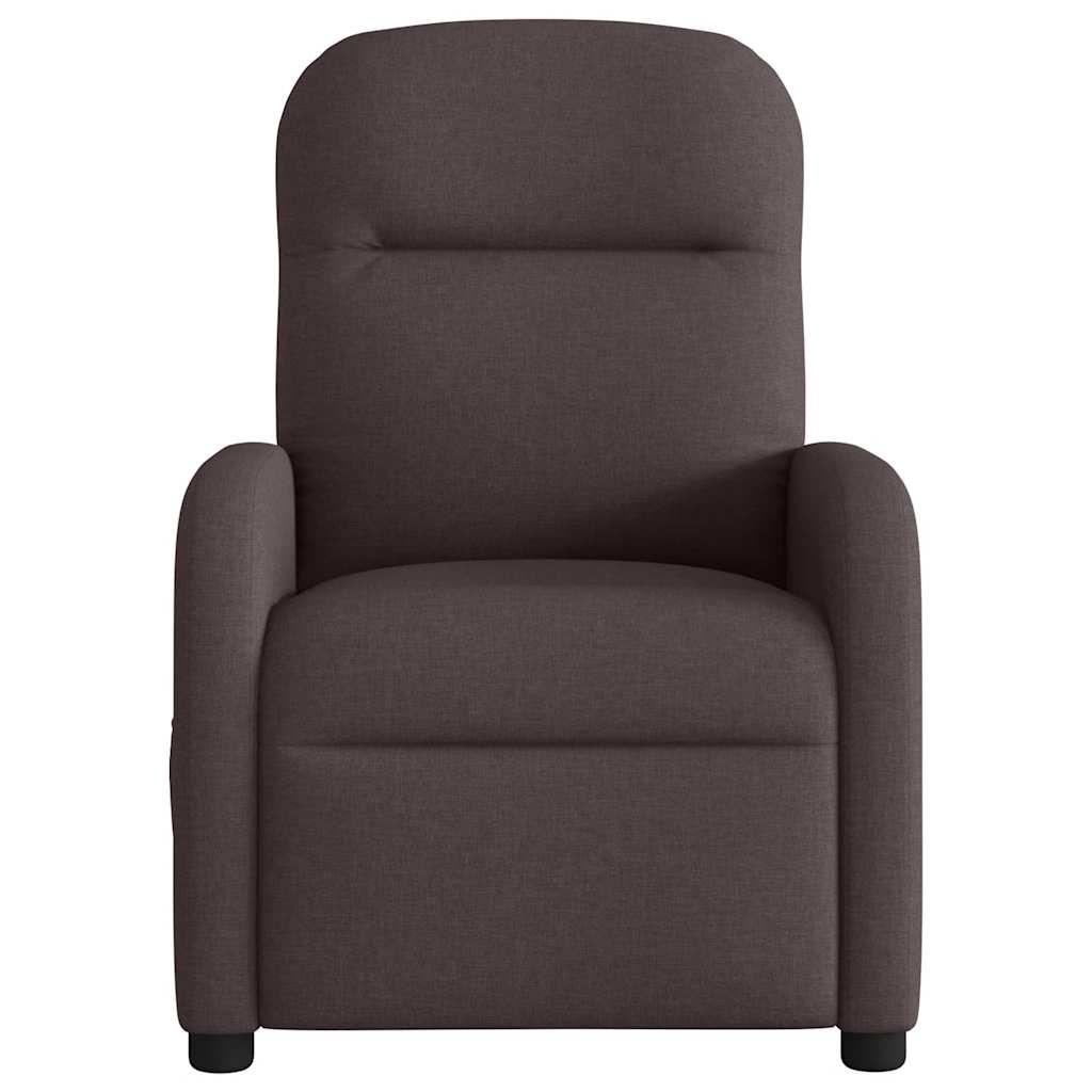 Fauteuil Inclinable Électrique Tissu Marron Foncé