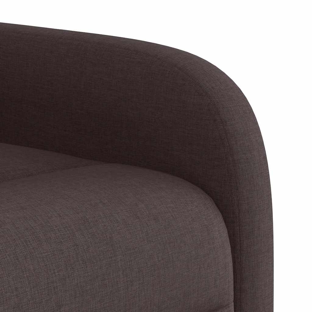 Fauteuil Inclinable Électrique Tissu Marron Foncé
