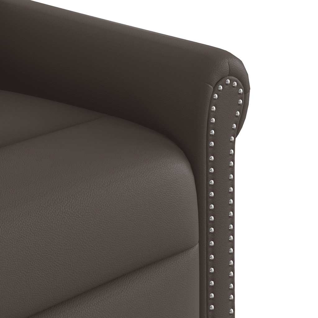 Fauteuil Inclinable Électrique Brillant Similicuir Marron