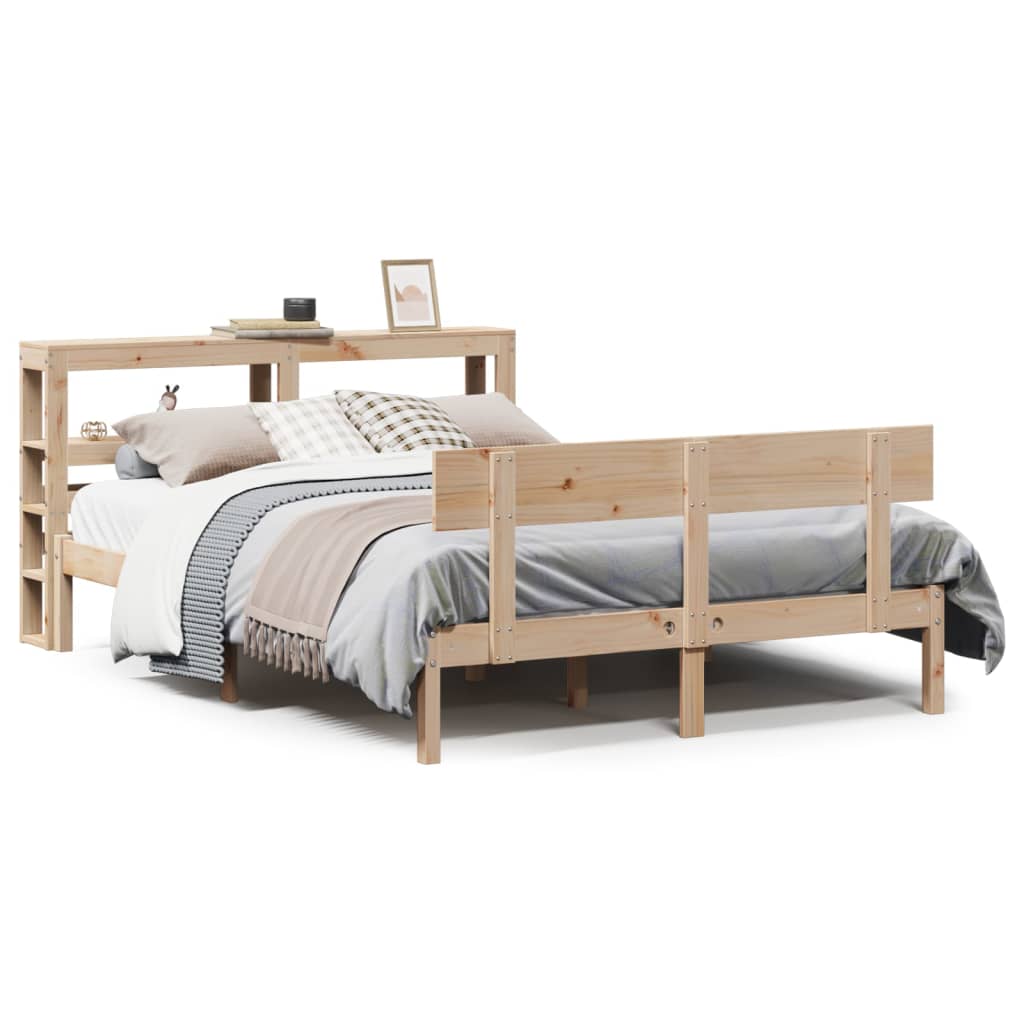 Cadre De Lit Sans Matelas 140X200 Cm Bois Massif De Pin