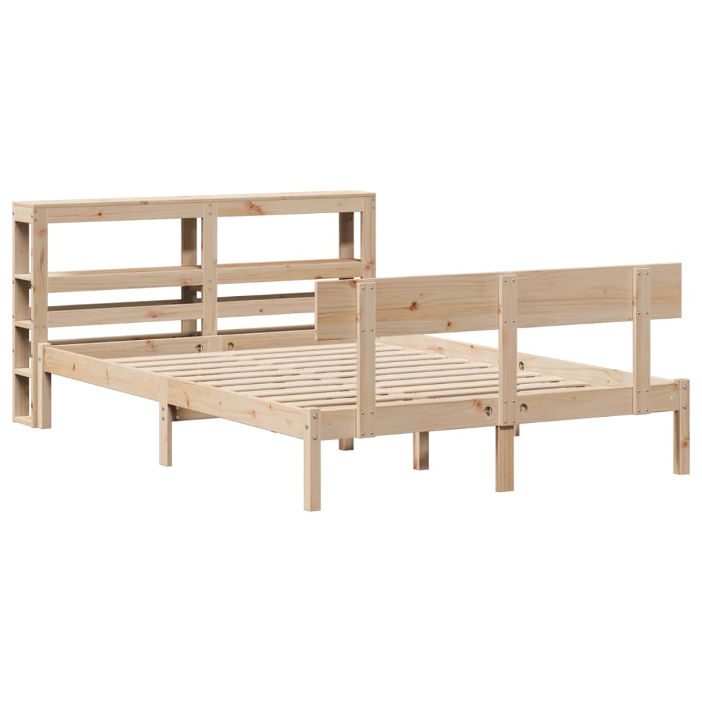 Cadre De Lit Sans Matelas 140X200 Cm Bois Massif De Pin