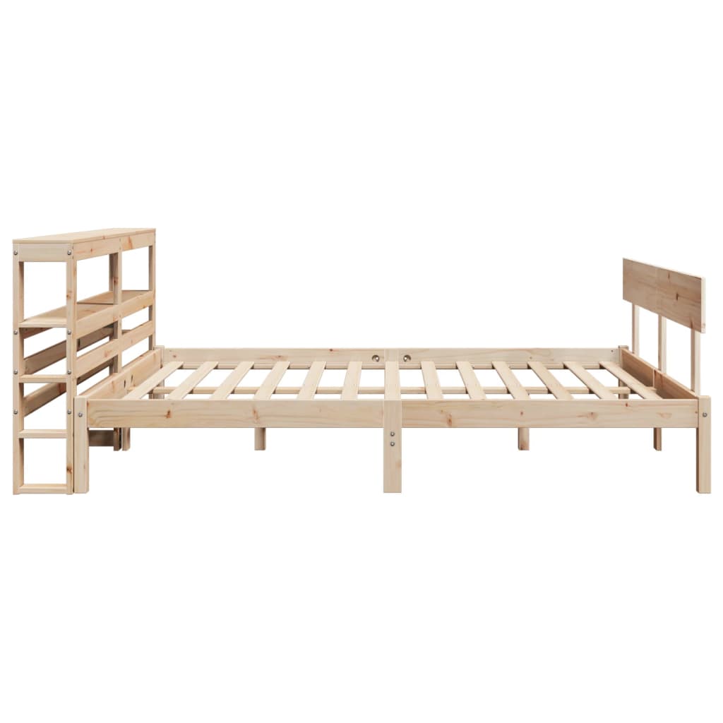 Cadre De Lit Sans Matelas 140X200 Cm Bois Massif De Pin