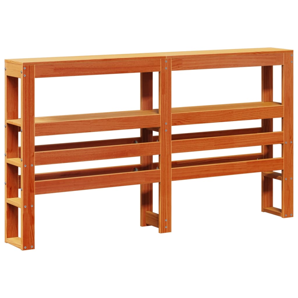 Cadre De Lit Et Tête De Lit Sans Matelas Cire Marron 160X200 Cm