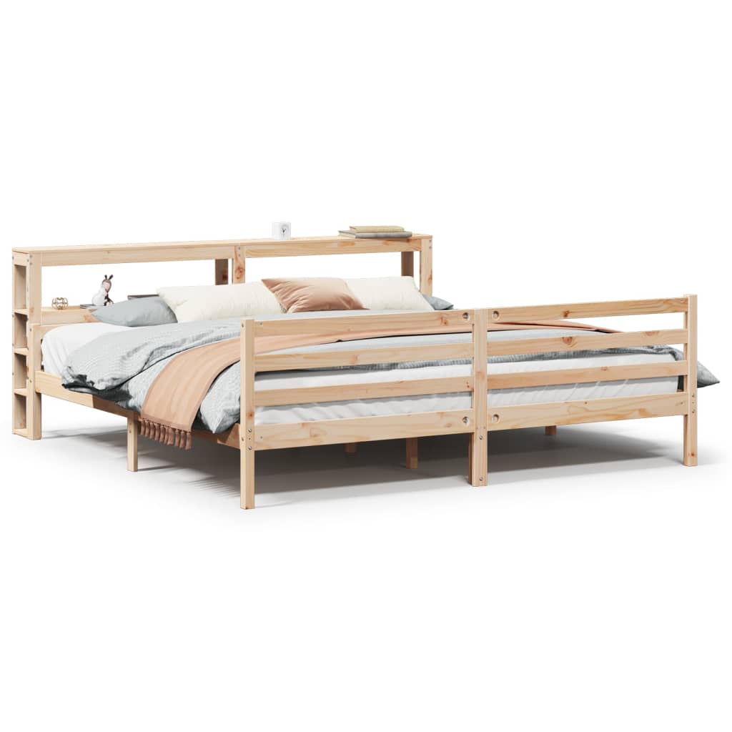 Cadre De Lit Avec Tête De Lit Sans Matelas 200X200 Cm