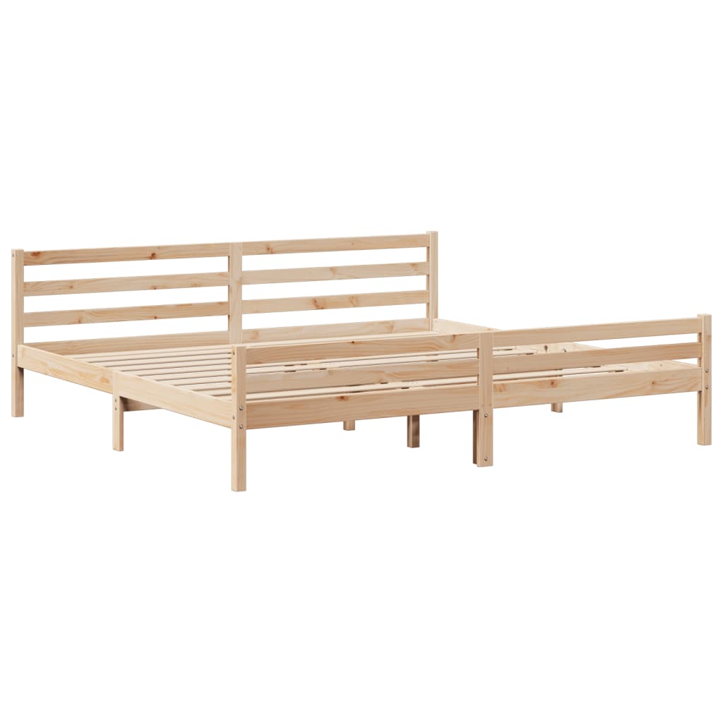 Cadre De Lit Avec Tête De Lit Sans Matelas 200X200 Cm