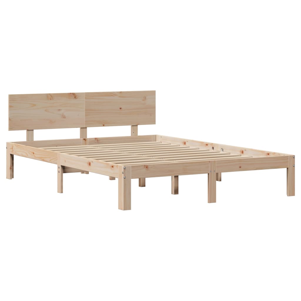 Cadre De Lit Avec Tête De Lit Sans Matelas 120X190 Cm