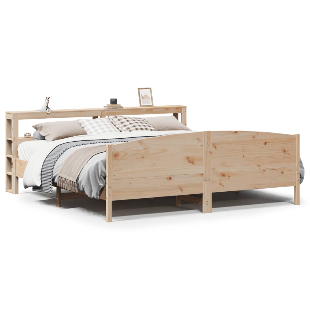 Cadre De Lit Sans Matelas 180X200 Cm Bois Massif De Pin