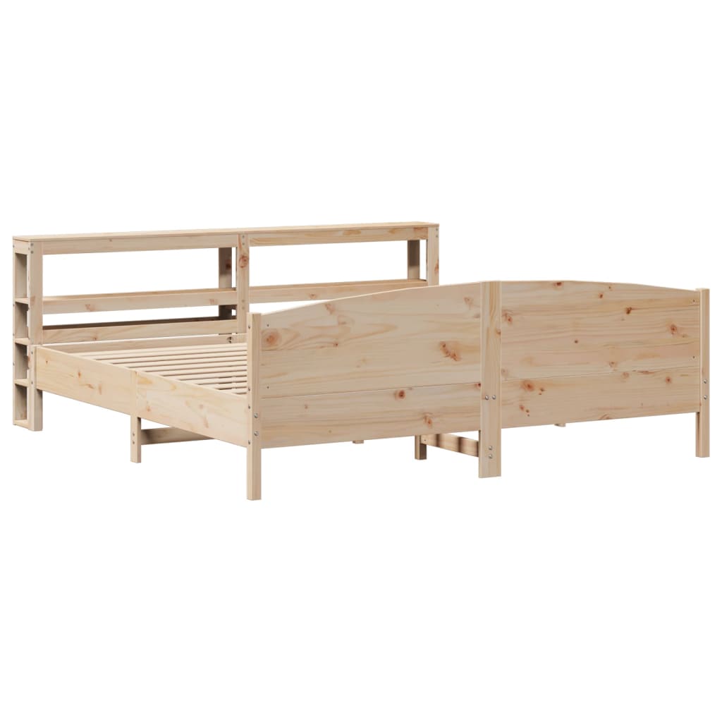 Cadre De Lit Sans Matelas 180X200 Cm Bois Massif De Pin