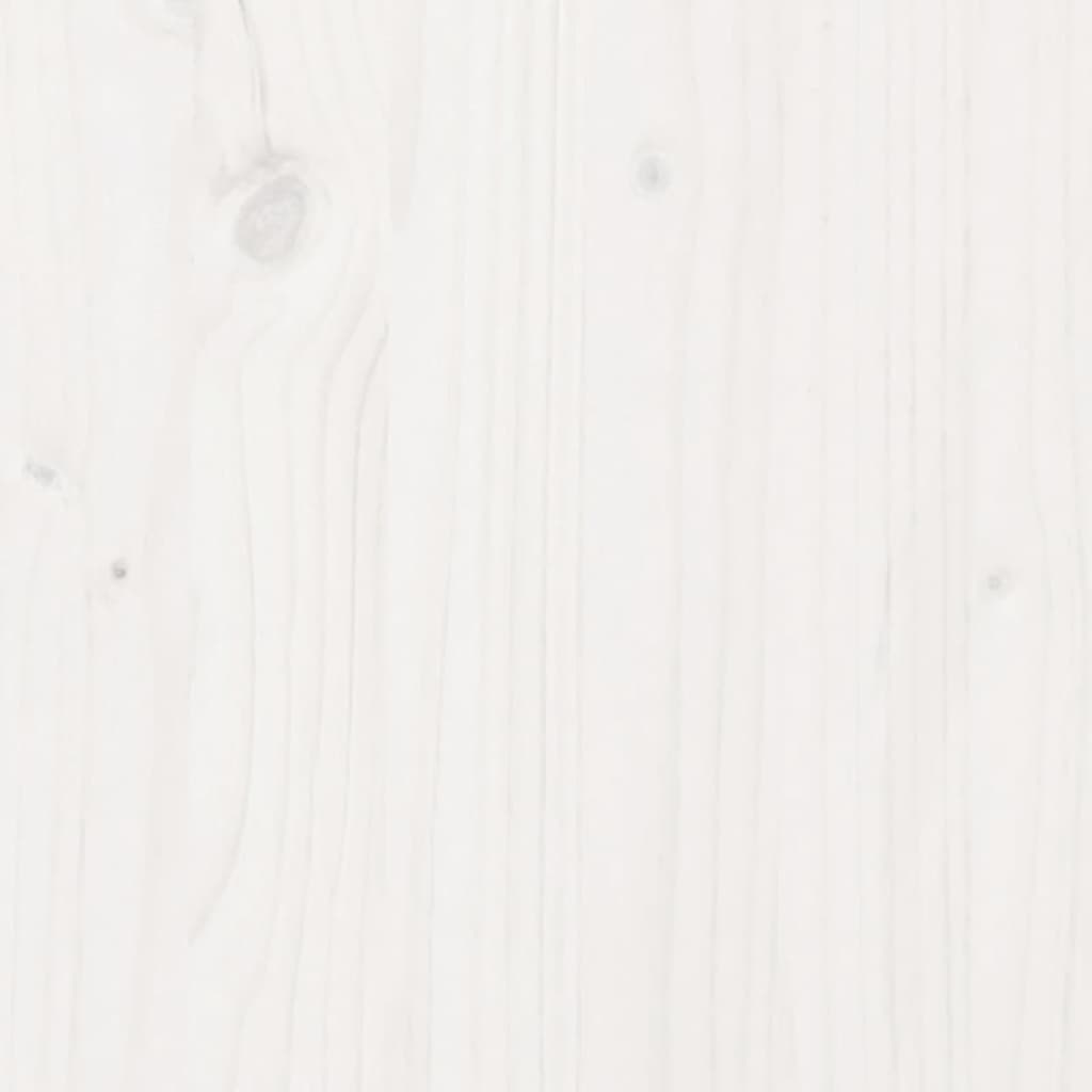 Cadre De Lit Sans Matelas Blanc 150X200 Cm Bois De Pin Massif