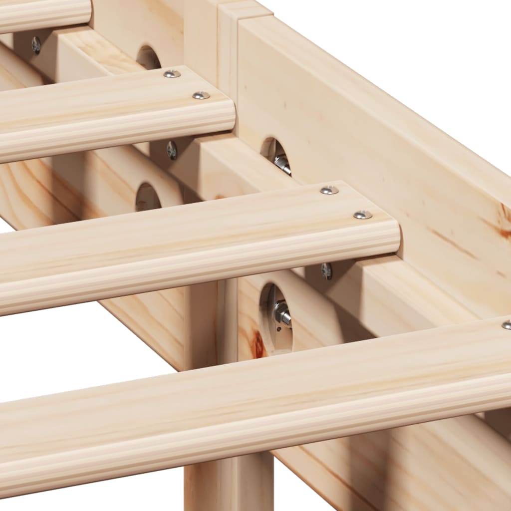 Cadre De Lit Sans Matelas 120X200 Cm Bois De Pin Massif