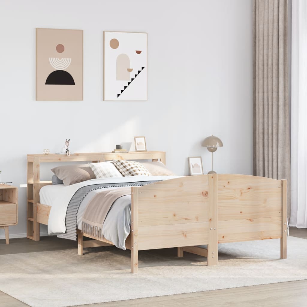 Cadre De Lit Sans Matelas 120X200 Cm Bois De Pin Massif