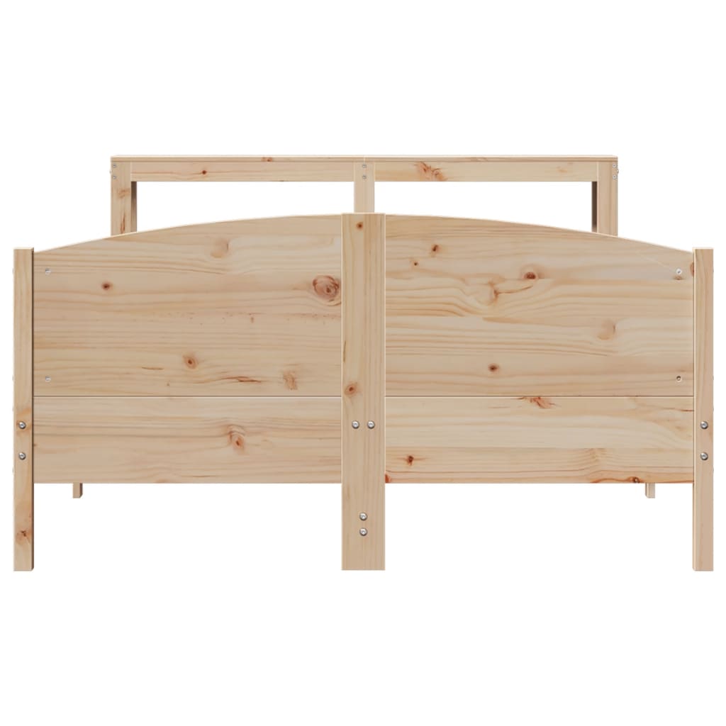 Cadre De Lit Sans Matelas 120X190 Cm Bois De Pin Massif