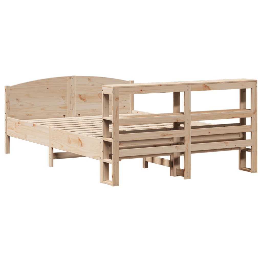 Cadre De Lit Sans Matelas 120X190 Cm Bois De Pin Massif