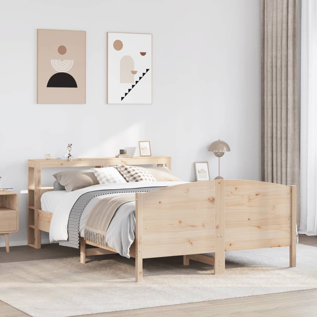 Cadre De Lit Sans Matelas 120X190 Cm Bois De Pin Massif