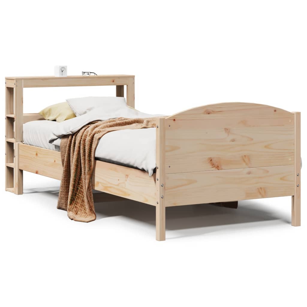 Cadre De Lit Sans Matelas 75X190 Cm Bois De Pin Massif