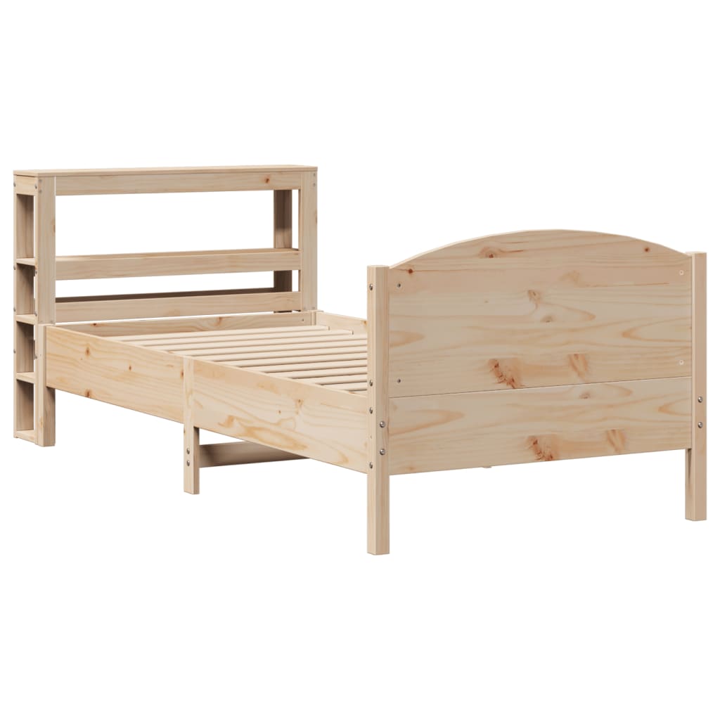Cadre De Lit Sans Matelas 75X190 Cm Bois De Pin Massif