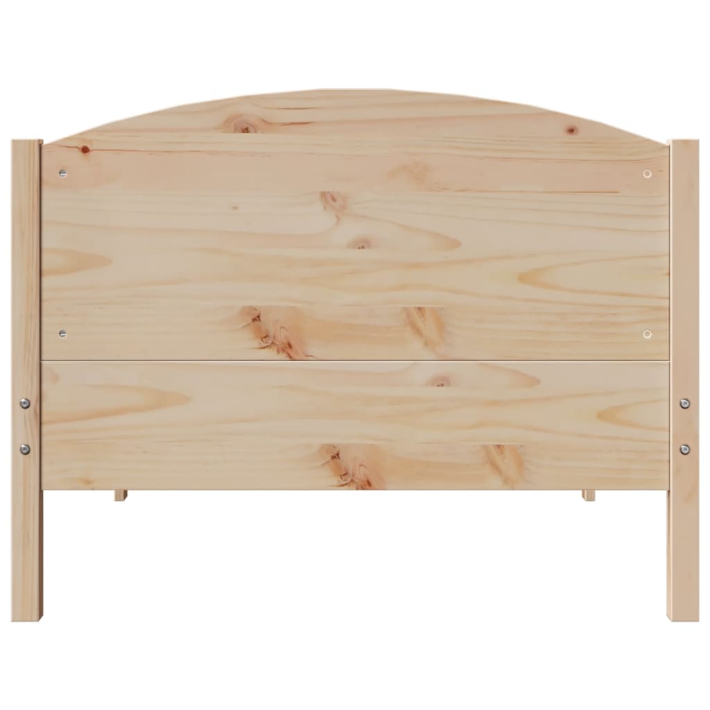 Cadre De Lit Sans Matelas 75X190 Cm Bois De Pin Massif