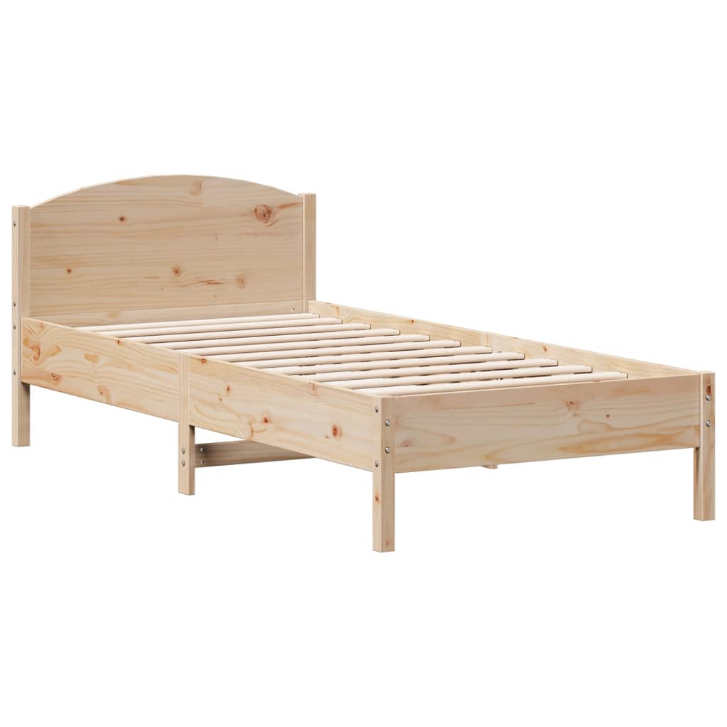 Cadre De Lit Sans Matelas 75X190 Cm Bois De Pin Massif