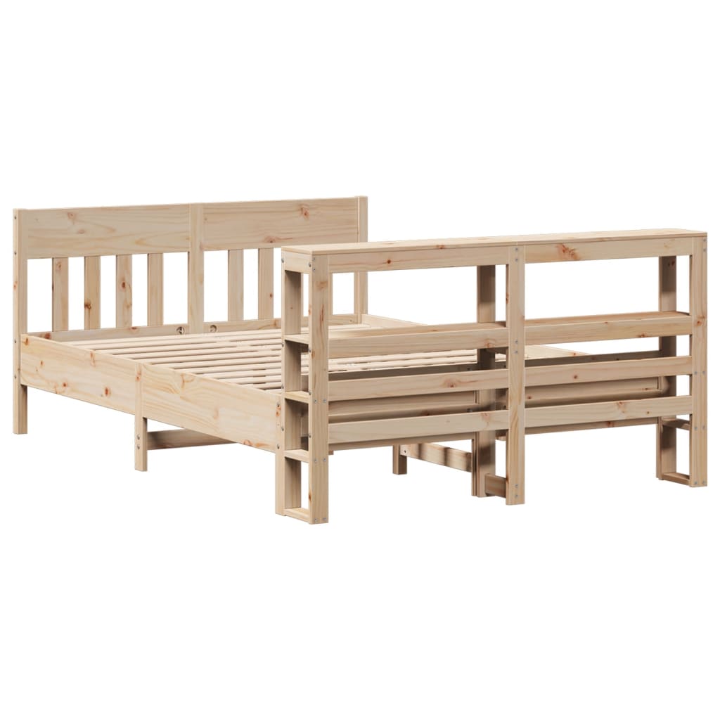 Cadre De Lit Sans Matelas 120X190 Cm Bois De Pin Massif