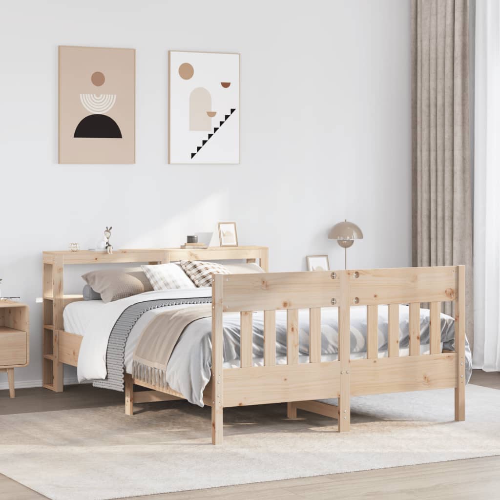 Cadre De Lit Sans Matelas 120X190 Cm Bois De Pin Massif