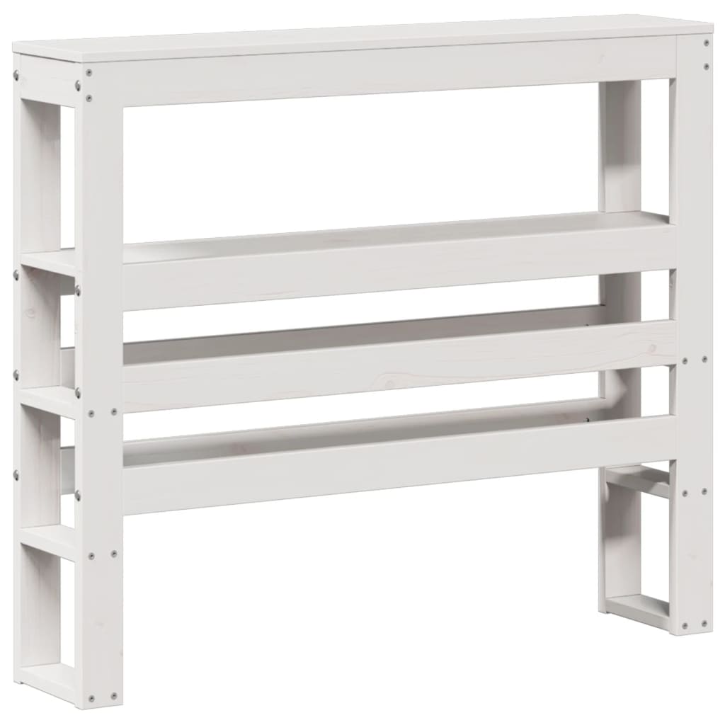 Cadre De Lit Sans Matelas Blanc 75X190 Cm Bois De Pin Massif