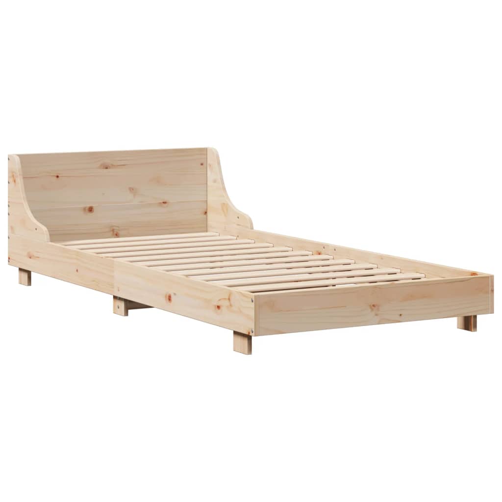 Cadre De Lit Sans Matelas 90X190 Cm Bois De Pin Massif