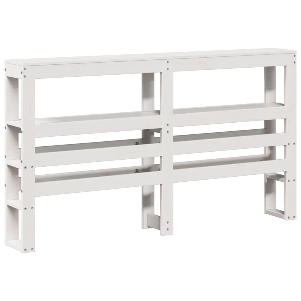Cadre De Lit Sans Matelas Blanc 150X200 Cm Bois De Pin Massif