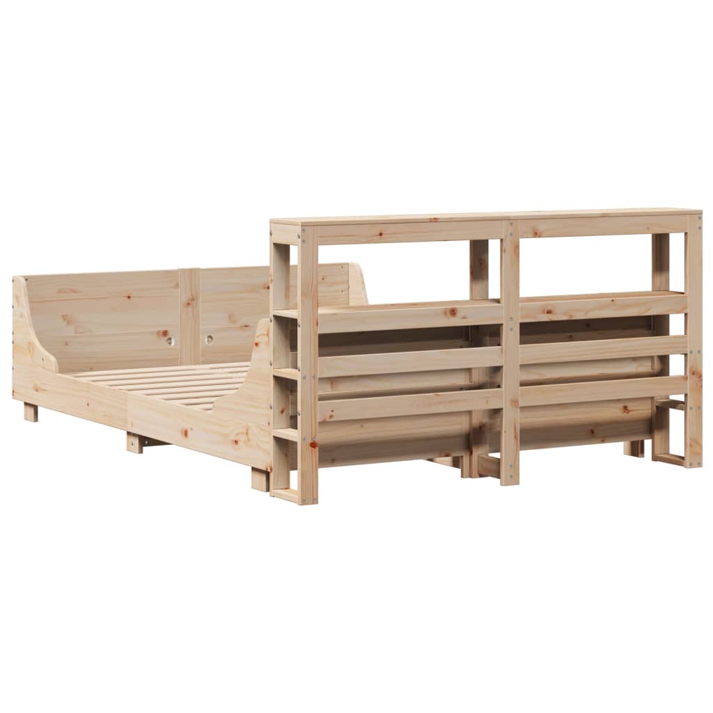 Cadre De Lit Sans Matelas 120X200 Cm Bois De Pin Massif