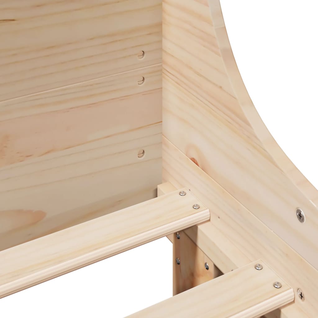 Cadre De Lit Sans Matelas 120X200 Cm Bois De Pin Massif