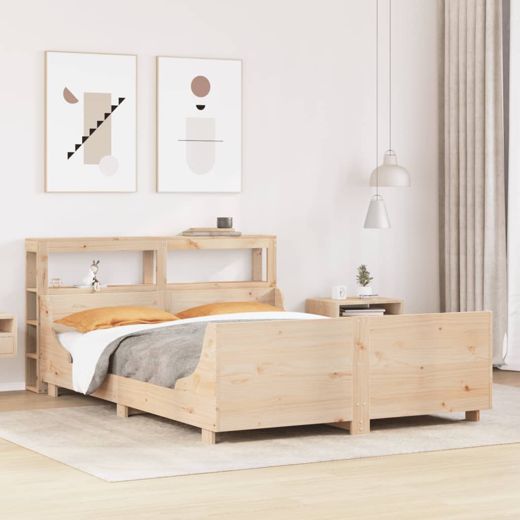 Cadre De Lit Sans Matelas 120X200 Cm Bois De Pin Massif
