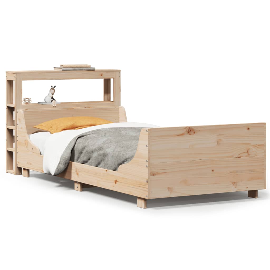 Cadre De Lit Sans Matelas 75X190 Cm Bois De Pin Massif