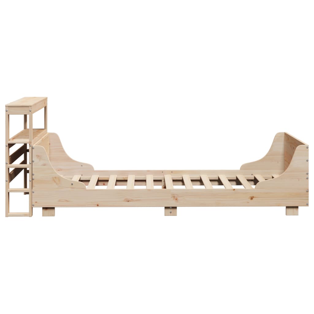 Cadre De Lit Sans Matelas 75X190 Cm Bois De Pin Massif
