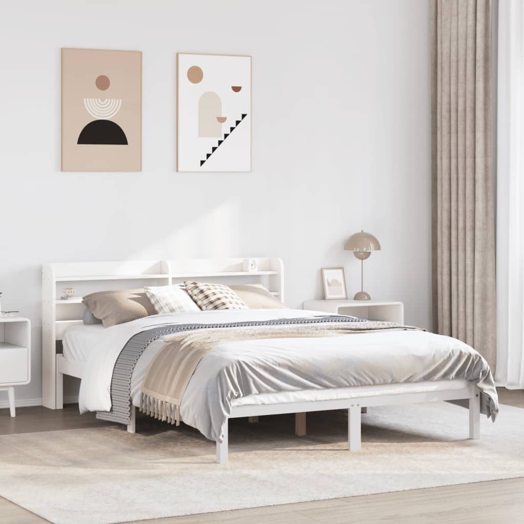 Cadre De Lit Et Tête De Lit Sans Matelas Cire Marron