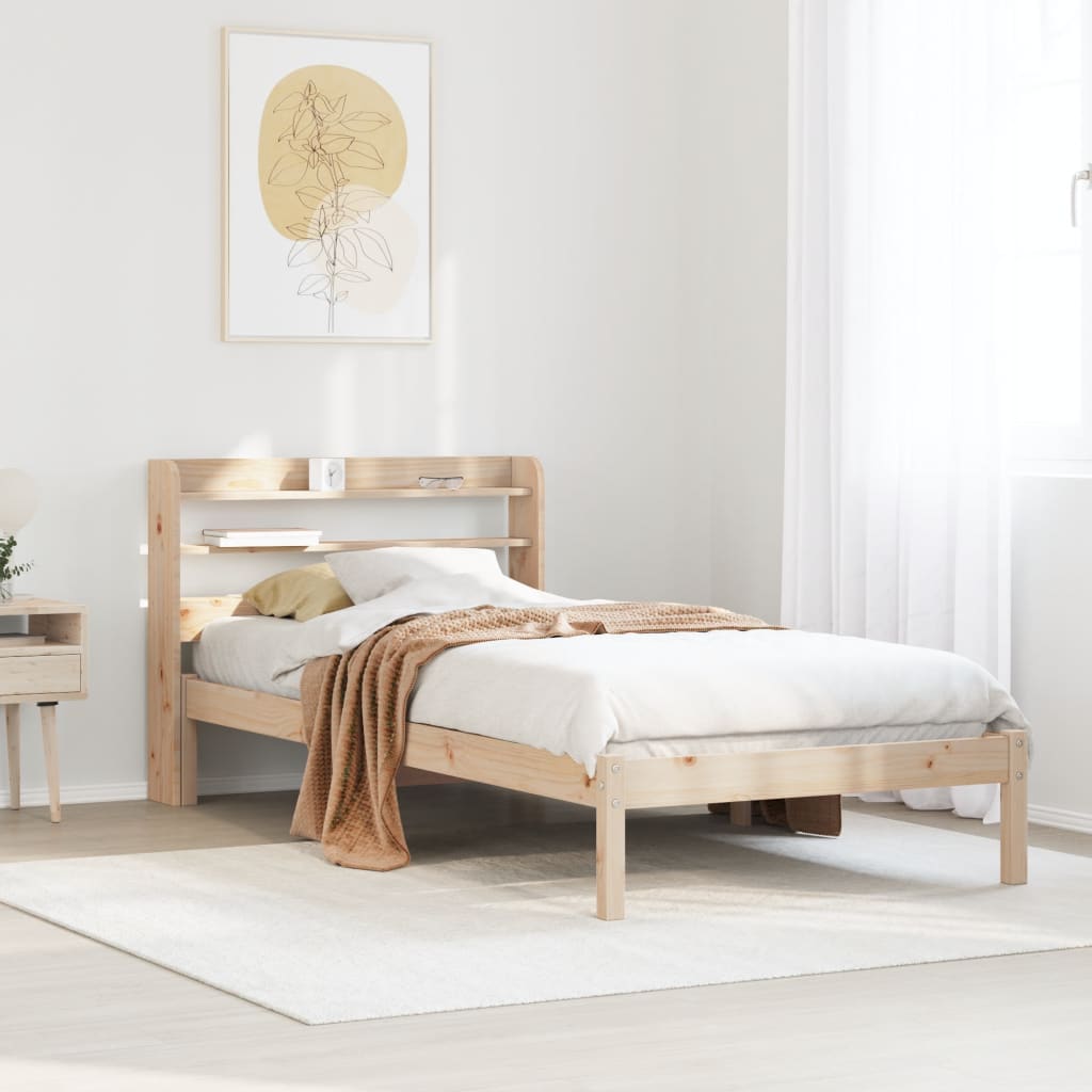 Cadre De Lit Et Tête De Lit Sans Matelas Cire Marron
