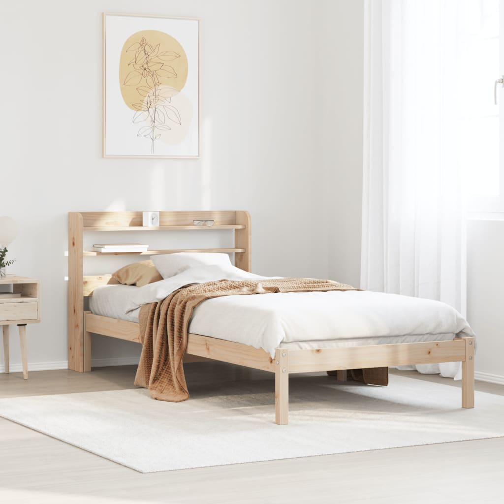 Cadre De Lit Et Tête De Lit Sans Matelas Cire Marron