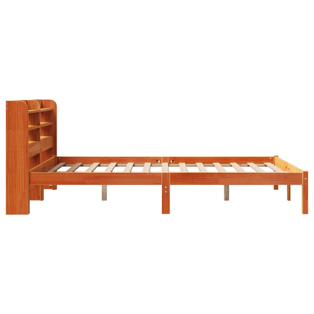 Cadre De Lit Et Tête De Lit Sans Matelas Cire Marron