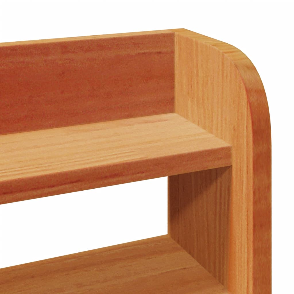 Cadre De Lit Sans Matelas Cire Marron 135X190Cm Bois Pin Massif