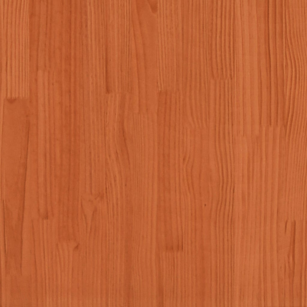 Cadre De Lit Sans Matelas Cire Marron 135X190Cm Bois Pin Massif