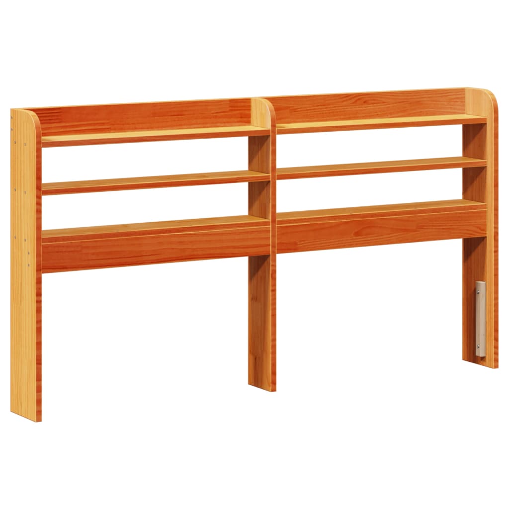 Cadre De Lit Sans Matelas Cire Marron 135X190Cm Bois Pin Massif