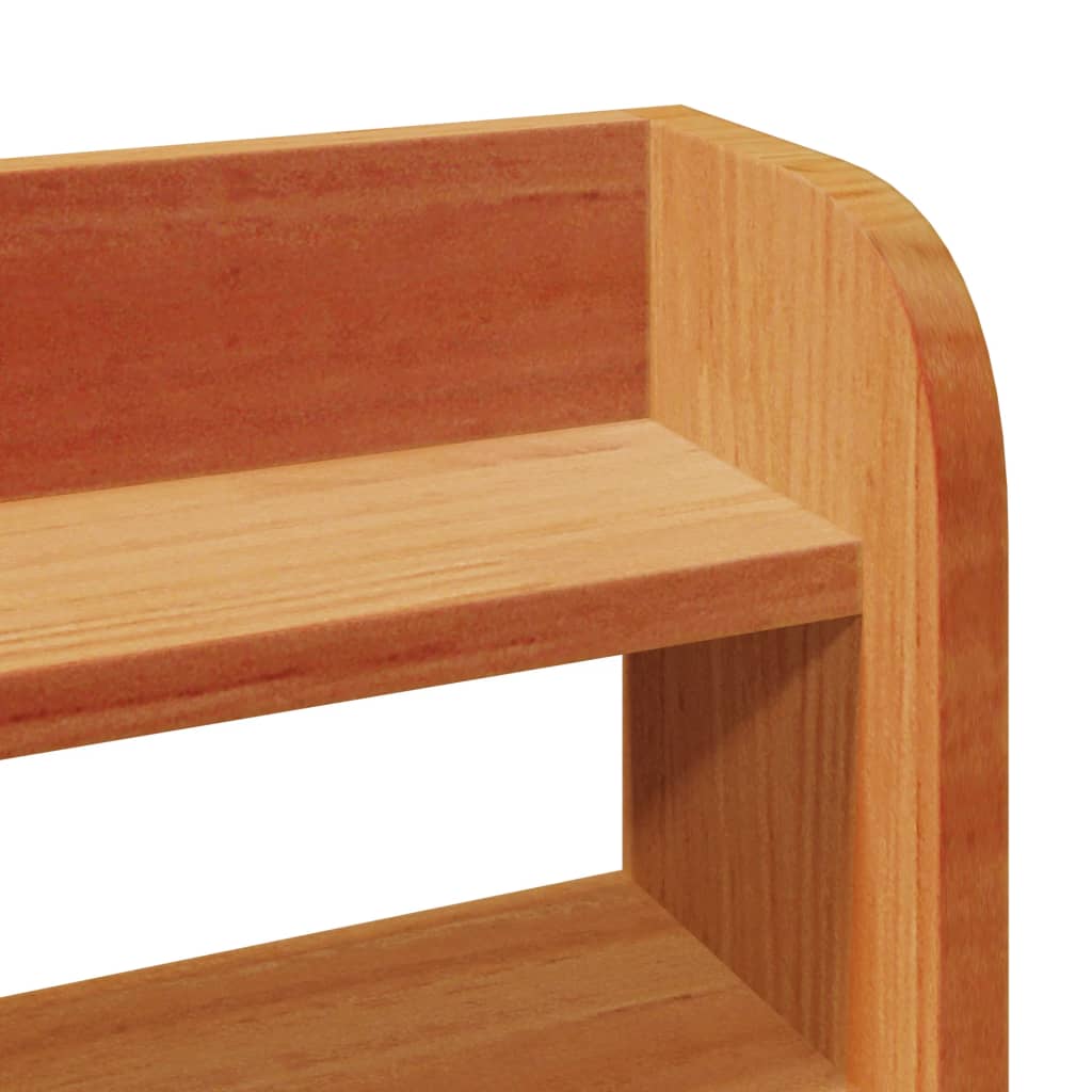 Cadre De Lit Sans Matelas Cire Marron 135X190Cm Bois Pin Massif
