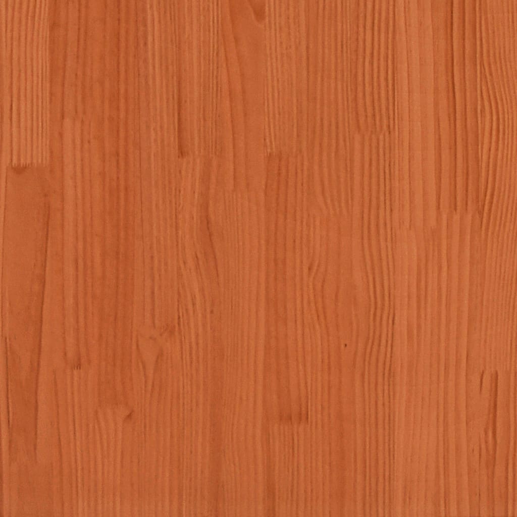 Cadre De Lit Sans Matelas Cire Marron 135X190Cm Bois Pin Massif