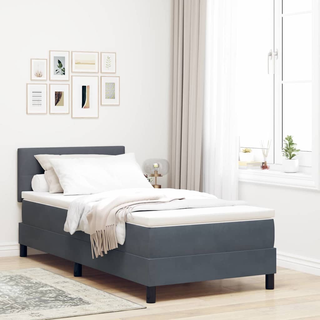 Lit À Ressorts Avec Matelas Velours