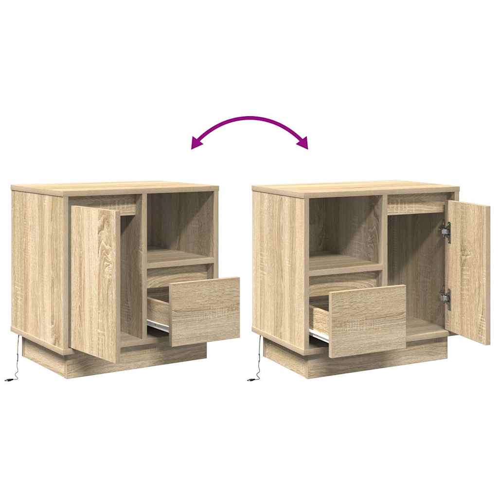 Cabinet De Chevet 2 Pc 50 X 34,5 X 50 Cm.